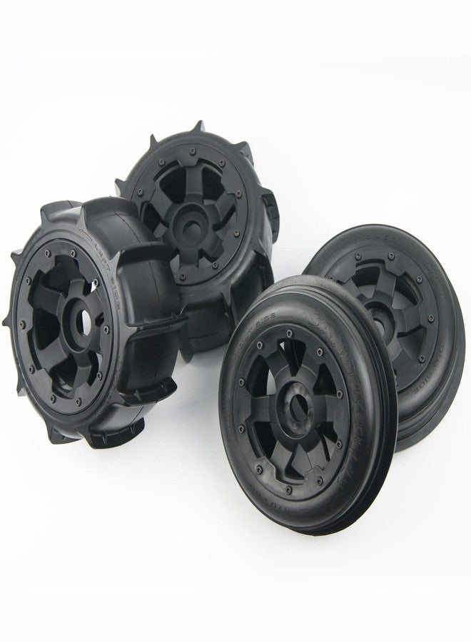 TITRACING Front Rear Sand Paddles Wheels Tires for HPI KM Baja 5B SS 24mm hex - Image 1